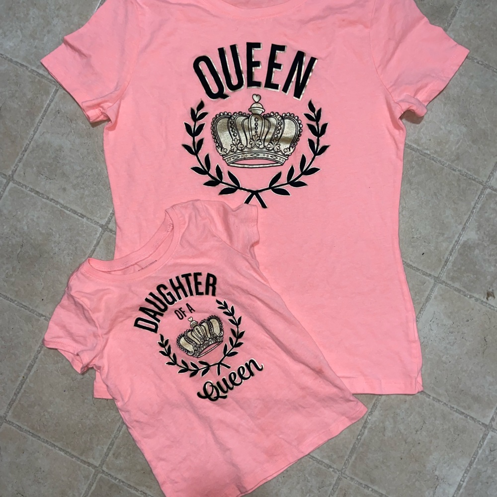 Two piece Womens shirt and girls shirt